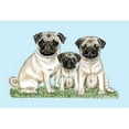 thumbnail image 2 of Betsy Drake Interiors Pugs Door Mat 18x26, 2 of 2