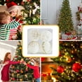 thumbnail image 5 of PVC Christmas Ball Ornaments Set, 8cm Shatterproof Holiday Decorations in Gold and White, Tree Hanging Decor with Pre-attached Loops, 5 of 6
