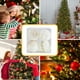 thumbnail image 5 of Antique Christmas Ball Ornament Set | PVC Decorative Hanging Baubles | Glossy Matte Glitter Gold White | Holiday Tree Wreath Décor | 4 Pack | 3.14 in Each | Pre-installed Lanyard, 5 of 6