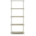 thumbnail image 5 of SONGMY Turn-N-Tube 5-Tier Multipurpose Shelf / Display Rack / Storage Shelf / Bookshelf, Square Tubes, Sonoma Oak/White, 5 of 5