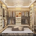 thumbnail image 3 of Homieasy Modular Closet System 4-Pack, 12-24ft Expandable Walk-in Wardrobe Organizer with 16 Wooden Drawers & 16 Hanging Rods , Heavy-Duty Wood Closet Towers System ,Adjustable Garment Rack,White Oak, 3 of 6