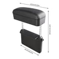 thumbnail image 2 of Car Armrest Box Adjustable Rest Pad Auto Car Armrest Center Console Lift Sundries Storage Organizer, Black, 2 of 8