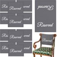 thumbnail image 1 of NOGIS - Paquete de 12 letreros para asientos reservados, sillas reservadas, bancos de iglesia, manteles reservados, marcadores de posición para bodas, reuniones o eventos, 28 x 56 cm (gris), 1 of 7