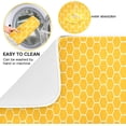 thumbnail image 2 of FREEAMG Bee Honeycomb Hexagon Dish Drying Mat for Kitchen Counter 18 x 24 inch , Microfiber Multi-Purpose Counter Rack Sink Drainer Pad, 2 of 7
