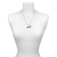 thumbnail image 3 of Delight Jewelry Silvertone Royal Blue ''Big Sister'' with Heart Silvertone Script Initial Disc - B - Charm Necklace, 20"+3", 3 of 4