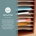 thumbnail image 2 of Scranton & Co 11 Compartment Vertical Wood Desk Organizer in Cherry Brown, 2 of 6