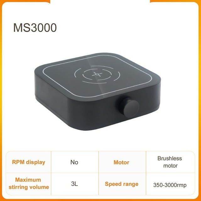 Lab Magnetic Stirrer - Electric Digital Display, 3000 RPM, 3L Capacity, Portable Lab Stirrer With Brushless Motor, 12V