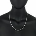 thumbnail image 4 of Women's 3.5mm .925 Sterling Silver Diamond-Cut Twisted Rope Choker Chain Necklace, 18 inches, 4 of 7
