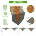 thumbnail image 5 of Burnt Orange Cement Gray Table Runner Linen Burlap Table Runner 72 Inches Long Modern Abstract Art Orange Dresser Scarves for Kitchen Island Coffee Dining Room Party Wedding Holiday Decor 18"x72", 5 of 8