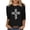Black, variant on Women's Cute Easter Cross Blouse - 3/4 Sleeve Round Neck Loose Fit Casual Summer Tops T-Shirts Easter Cross Tee