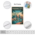 thumbnail image 2 of Vintage Panama City Retro Travel Poster with Panama Canal & Colonial Buildings Print Poster, 2 of 8
