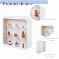 thumbnail image 4 of 3-Tier Figure Display Case 29.5x8x30cm Wall Hanging Display Box Beige Wall Mounted Plastic Display Boxes Storage Box Clear Display Case with Door for Minifigure Anime Artifact Display, 4 of 9