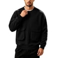 thumbnail image 6 of Horkkom Crewneck Sweatshirt Men Long Sleeve Work Casual Shirts Oversized Loose Sweatshirts with Pockets XL, 6 of 7