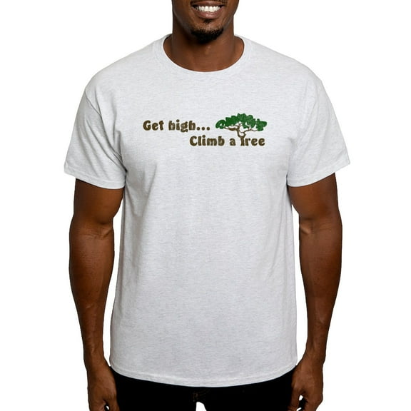 CafePress - Get High, Climb A Tree T Shirt - Men's Classic Graphic T-Shirt