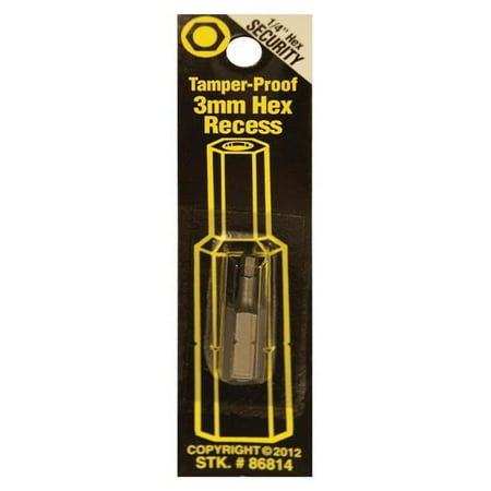 UPC: 0080497868147 | Best Way Tools 2577302 0.25 in. Dia. x 1 in. 3 mm Ball Hex Tamper-Proof Security Bit