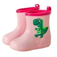 thumbnail image 2 of Fozruso Rain Boots For Girls Toddler Kids Outdoor Garden Play Footwear Comfortable Durable Rubber,Mid Calf Boots Sizes 7.5 Toddler(12-18 Months), 2 of 5
