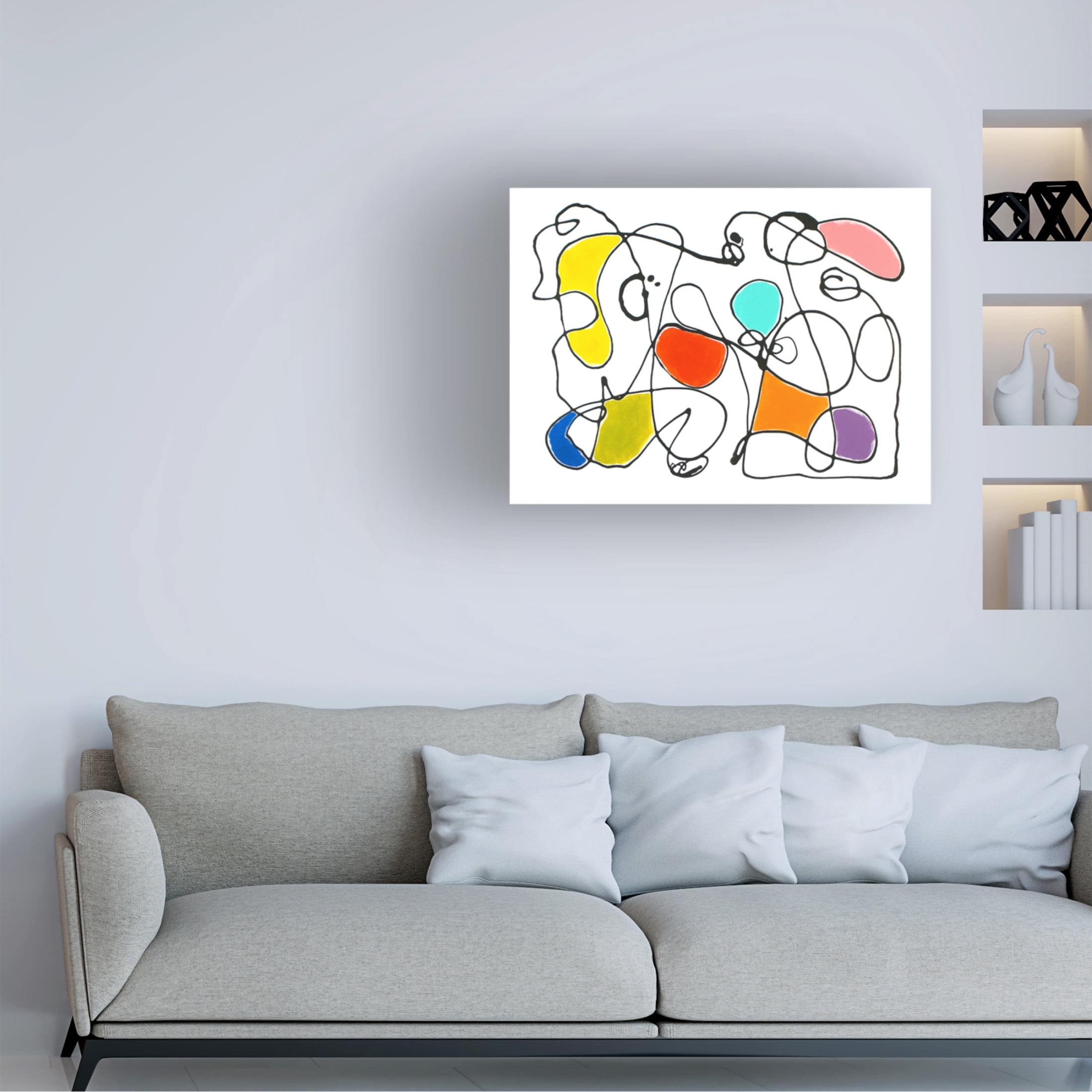 Canvas Wall Art - Sharon Pierce McCullough 'The Family' Wall Art for Living Room, Bedroom, or Office Décor by Trademark Fine Art - 47 x 35 Inches