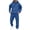 Blue, variant on Luvrsol Big & Tall Men Athletic 2-Piece Lounge Tracksuit Solid Long Sleeve Hooded Top & Daily Wear Jogger Pants S-3XL