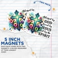 thumbnail image 3 of (2 Pack) Blessed by God Loved by Jesus Led by Spirit Magnets - Jesus Christian Inspired Religious - 5" On Longest Side - for Cars, Refrigerators, Toolboxes, Lockers- Made in USA - MAG0662, 3 of 7