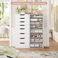 thumbnail image 6 of Homfa Compact 8 Drawer Bedroom Dresser for Small Spaces, Wood Tall Chest of Drawer, White, 6 of 7