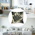 thumbnail image 5 of Acheng Palm Leaves with Lush Branches and Leaves Tropical Jungle Palm Leaves Short Plush Pillowcase Cover Set of 2 White, 5 of 7