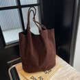 thumbnail image 2 of Bolsos de hombro retro con cremallera para mujer, de hilo de coser de gamuza, informales, versátiles, 2024, nuevos, de colores sólidos, de gran capacidad, informales, 2 of 5
