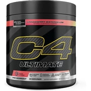 C4 Ultimate Pre Workout Powder, 300mg Caffeine Energy Formula with Beta Alanine, Creatine, TeaCrine & Dynamine, Sugar Free Preworkout for Men & Women – Strawberry Watermelon, 20 Servings