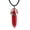 Red, variant on Hexagonal Chakra Pendant Bullet Crystal Pendant Gemstone Pointed Quartz Stone Pendants