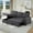 Dark Grey, variant on Gewnee Linen Sectional Sofa Bed with Storage, Soft Seat Pull Out Couch for Living Room Green