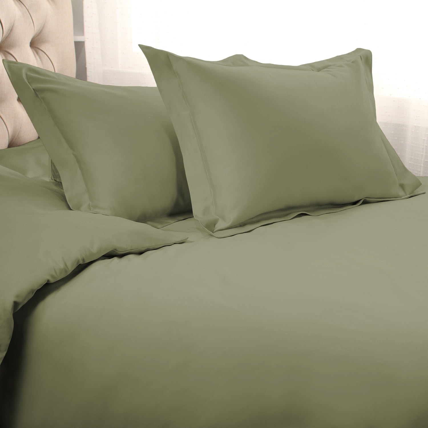 Superior Egyptian Cotton Duvet Cover Set, Full/ Queen, Sage
