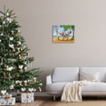 thumbnail image 2 of Tropical Santa Claus Resting Hammock Festive Palm Tree Holiday Painting Gallery-Wrapped Canvas Print Wall Art, 2 of 5