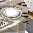 thumbnail image 4 of Western Beige Round Tablecloth 60 Inch - Waterproof Fabric Table Cloth Protector, Southwest Ethnic Boho Geometric Abstract Tablecloths Washable Table Cover for Kitchen Banquet Party, 4 of 6