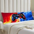 thumbnail image 2 of Game Controller Body Pillow Cover for Boys Gifts Gamer Gaming Pattern Pillow Case Protector with Zipper Decorative Long Pillowcases Soft Cushion Covers for Bedroom,Couch,Sofa 20"x54",Blue Red, 2 of 5