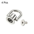 thumbnail image 2 of Uxcell 12x10mm Button Studs with D Ring Zinc Alloy Electroplating 4 Pack Silver Tone, 2 of 4