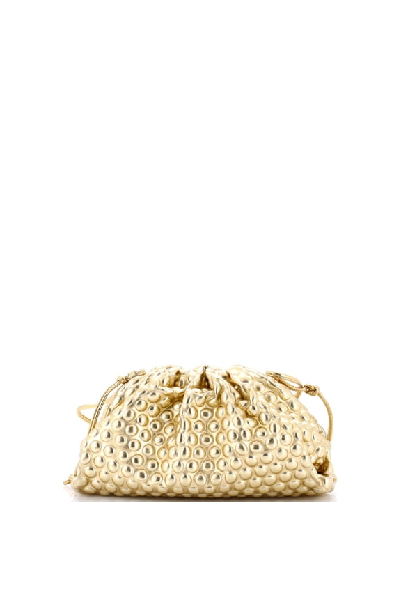 Pre-Owned The Pouch Bubble Wrap Textured Leather Mini By Rebag