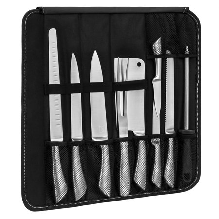Best Choice Products 9-Piece Stainless Steel Kitchen Knife Set with Storage Case, Sharpener, (Best Knife For Chopping Veggies)