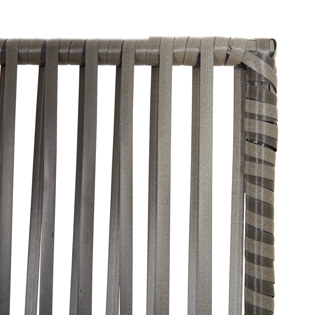 vidaXL Room Divider Modern 4 Panels Gray Poly Rattan 70.9 in H x 77.2 in