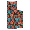 thumbnail image 2 of Pioneer Flower Floral Print Pattern Toddler Nap Mat for Teens Preschool Daycare, Teens Sleeping Mat Bag, Toddler Sleeping Bag with Pillow, 2 of 6