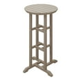 thumbnail image 3 of Costaelm Paradise Bar Height Outdoor Patio Table and Bar Stool 3-Piece Dining Set, Weathered Wood, 3 of 8