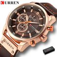 thumbnail image 3 of Reloj Curren para hombre marca superior moda deportes de lujo cuero multifuncional cuarzo resistente al agua 8291, 3 of 4