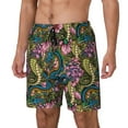 thumbnail image 2 of Balery Snake And Flower Mens Swim Trunks Swim Shorts for Men Quick Dry Inseam Beach Shorts with Compression Liner Pocket-X-Large, 2 of 9