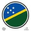 Solomon Islands Flag - 3" Vinyl Sticker - For Car Laptop I-Pad Phone Helmet Hard Hat - Waterproof Decal