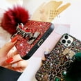 thumbnail image 2 of Compatible with iPhone 12 Pro Bling Diamond Case Luxury Sparkle Glitter Rhinestone Cute Fuzzy Furry Plush Ball Bracelect Wirst Strap Cover for iPhone 12 Pro 6.1 inch Women and Girls, 2 of 7