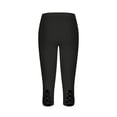 thumbnail image 7 of LLYWEY Stretchy Capris for Women Skinny High Waisted Yoga Capris Leggings Casual Summer Solid Pull on Cropped Trousers Pants, 7 of 7