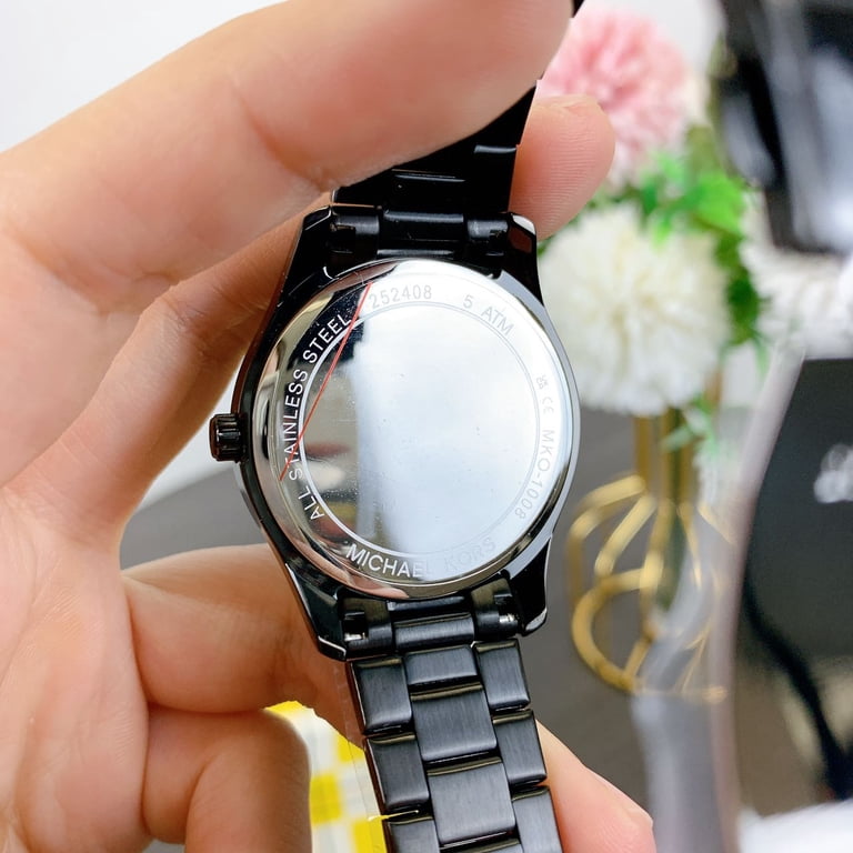 Michael Kors MKO1008 Blsck Stainless Steel Watch - Walmart.com display picture 1