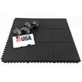 thumbnail image 2 of FlooringInc 5/8" Thick Evolution Rubber Floor Tiles - Equipment Mats, Gym Flooring and Utility, 9 Tils, Black, 2 of 7