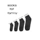 thumbnail image 3 of Calcetines tobilleros deportivos de corte bajo con puño elástico alto 5 paresCalcetines Tobilleros Deportivos De Corte Bajo Con Puño Elástico Alto 5 Pares Negro XS, 3 of 6