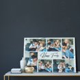 thumbnail image 2 of Custom Canvas Prints Light Blue And Navy Minimalist Modern Happy Family Personalized Photo Image Collage DIY Framed Kit Wall Art Picture Room Decor 16x20 inch, 2 of 6