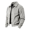 thumbnail image 4 of LODIENY Corduroy Button Down Cropped Shirt Jackets for Men with Pockets Long Sleeve Collared Vintage Trendy Overshirt Beige XXL, 4 of 8