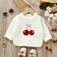 thumbnail image 2 of Mercatoo Toddler Baby Boy Girl Knit Sweaters Kids Long Sleeve Shirts Pullover Embroidery Sweatshirt Knitwear Fall Winter Clothes, 2 of 5